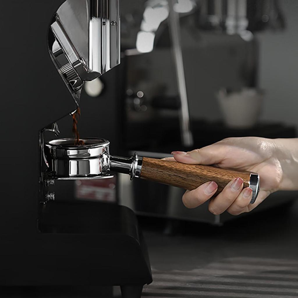 MHW-3BOMBER Coffee Machine Handle, Solid Wood Bottomless Extraction Modification Accessory, Walnut Handle - Lama/E61