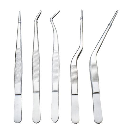 5 Pcs Kitchen Tweezer Tongs Stainless Steel Food Tongs Professional Chef Tweezers Set for Precise Gripping
