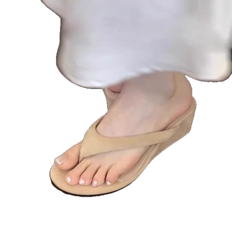 New Style of Shoes Wedge Heels Women's Shoes New Casual Herd-soled Flip-flops
