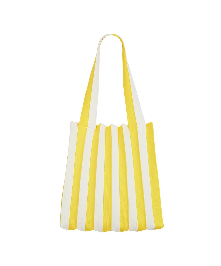 Pleatsmama Two-Way Shopper Bag Yellow Stripe