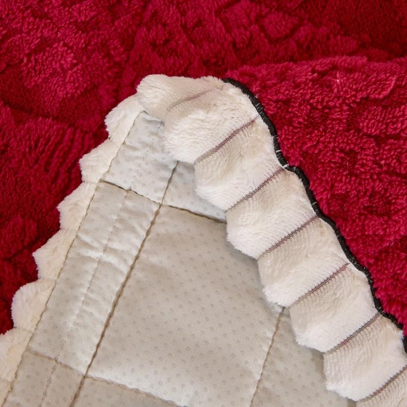 Plush Solid Color Sofa Cover All-Season Use Machine Washable Soft Pet-Friendly Non-Slip Wear-Resistant Seat Cushion
