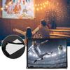 4:3 Thickened 100% Polyester Portable Foldable White Soft Projector Screen Curtain