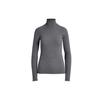 Polo FW23 Solid Color High Neck Pullover Sweater Women Sweater Gray WMPOKNINC020142-020
