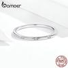 BAMOER Simple Minimalist Finger Rings for Women 925 Sterling Silver Stackable Band Fashion Jewelry