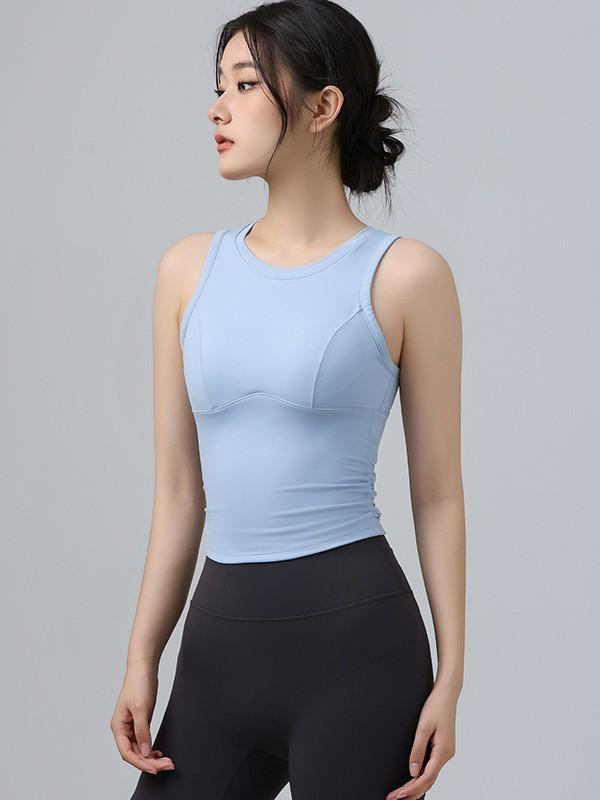 Women's Shockproof Sports Vest for Running & Yoga - 2026 Fitness Training Top