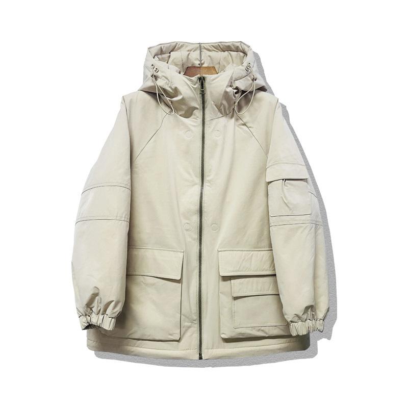 

Новая зимняя куртка-пуховик с капюшоном, свободная, повседневная, нейтральная, для пары XXXL хаки