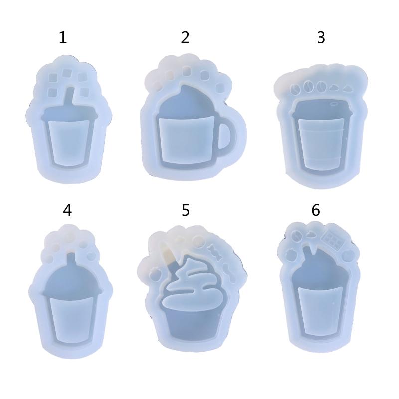 Quicksand Silicone Molds Coffee Milk Teas Ice Cream Silicone Molds For Resin Jewelry Making Shaker Molds For Epoxy Resin
