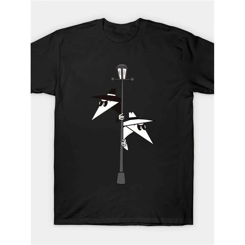

Spy Vs. Spy T-Shirt Printed Version- Suitable for Birthday Parties and Daily Commuting, Ideal as a Gift for Family Members S чёрный