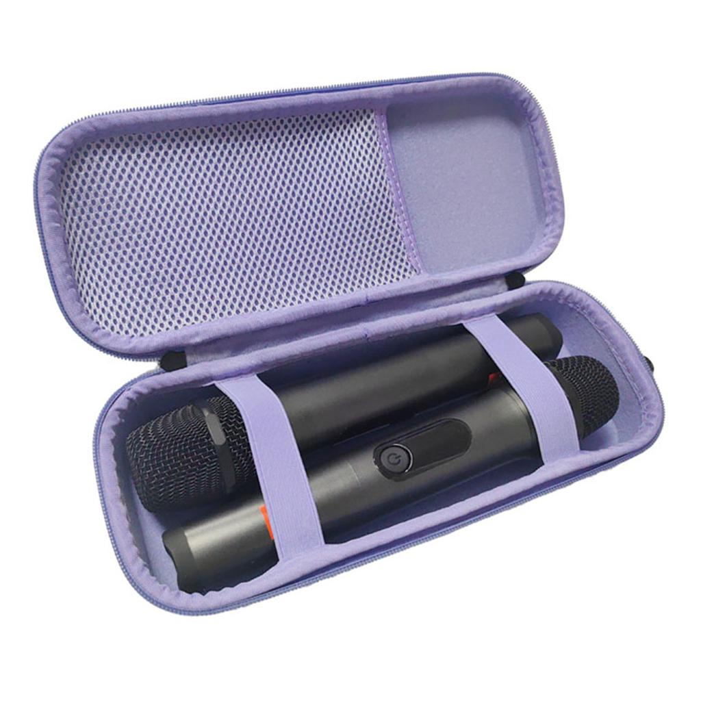 EVA Hard Case Microphone Storage Box Protective Pouch Microphone Storage Bags Holders with Inner Pocket Protectors
