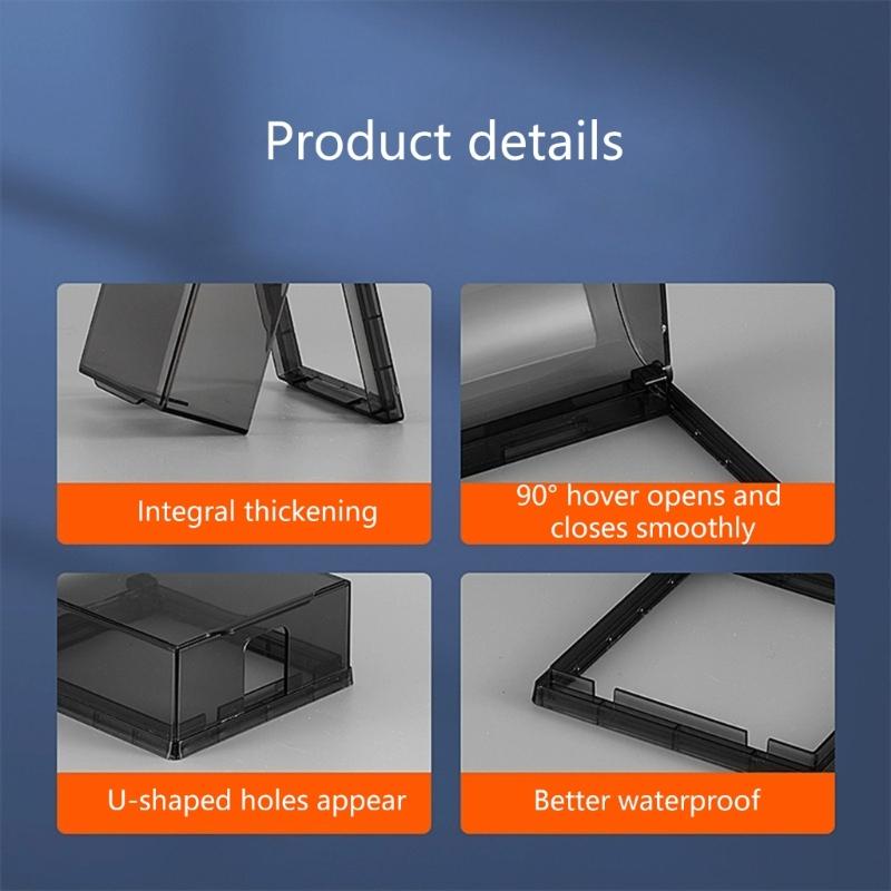 Sturdy Plastic Protective Waterproof Outlet Cover 86 Type Receptacle for Bathroom Plugs and Switch Socket Face Plate