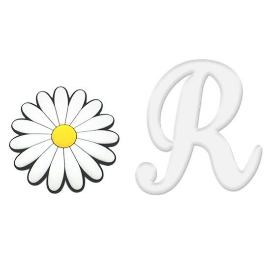 English Letter Hole Bag Charm Lightweight Reusable Beach Tote Handbag Hole White Alphabet Decoration DIY Hole Bag Accessories