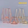 Wrought Iron Geometric Candle Holders Home Decoration Metal Crafts