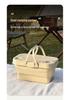 Portable Folding Picnic Basket with Large Capacity for Outdoor Camping and Car Trunk Storage