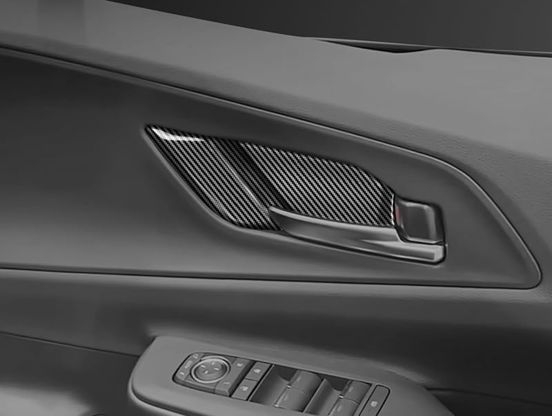 AKUSESARI ABS Resin Inner Door Handle Panel Set for the New Prius 5th Generation 2023 Fiber 5-Piece (60 Series), (January - Present) [Carbon Style]