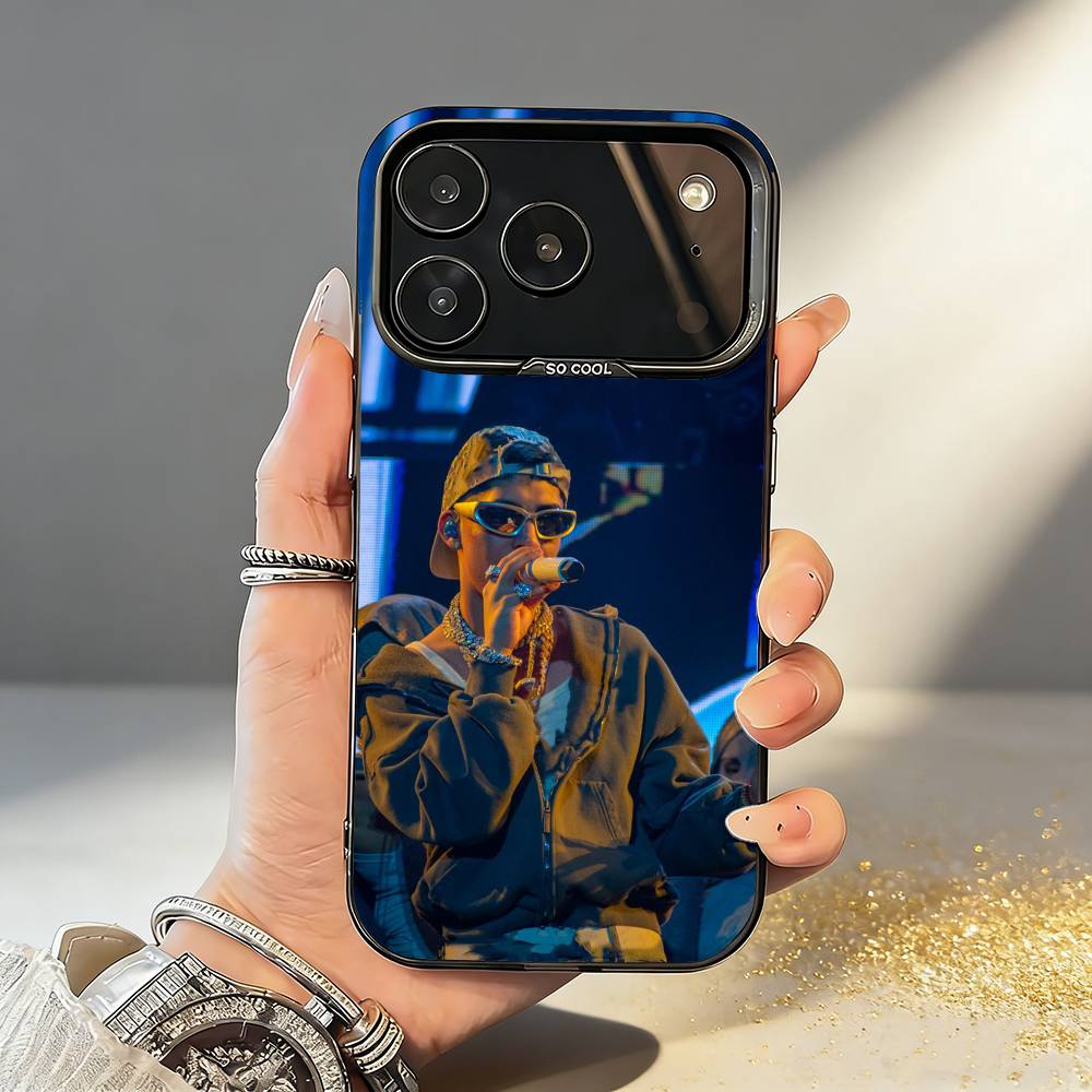 C-Cris MJ Singer Phone Case For iPhone17,16,15,14,13,12,11,Pro,MAX Gray Matte Silicone Black Cover