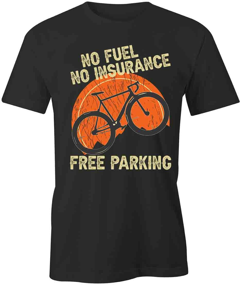 BICYCLE NO FUEL FREE PARKING TShirt Tee Short-Sleeved Cotton CLOTHING S1BSA57 L