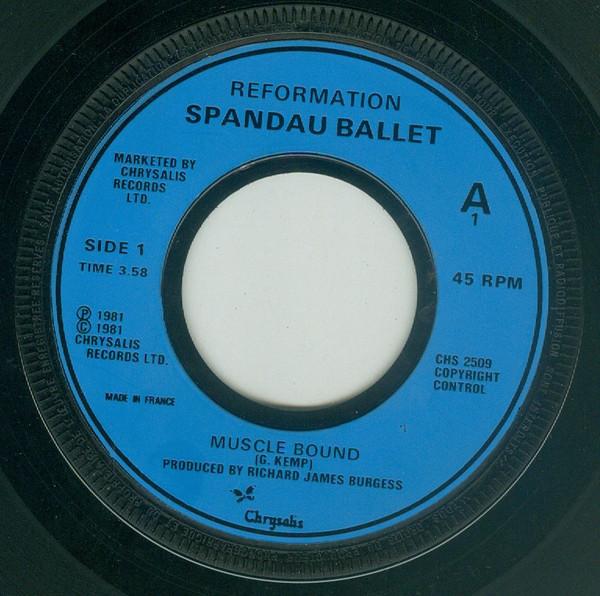 

7inch Record SPANDAU BALLET - Muscle Bound / Glow CHS2509 Reformation 1981 UK Pop Used