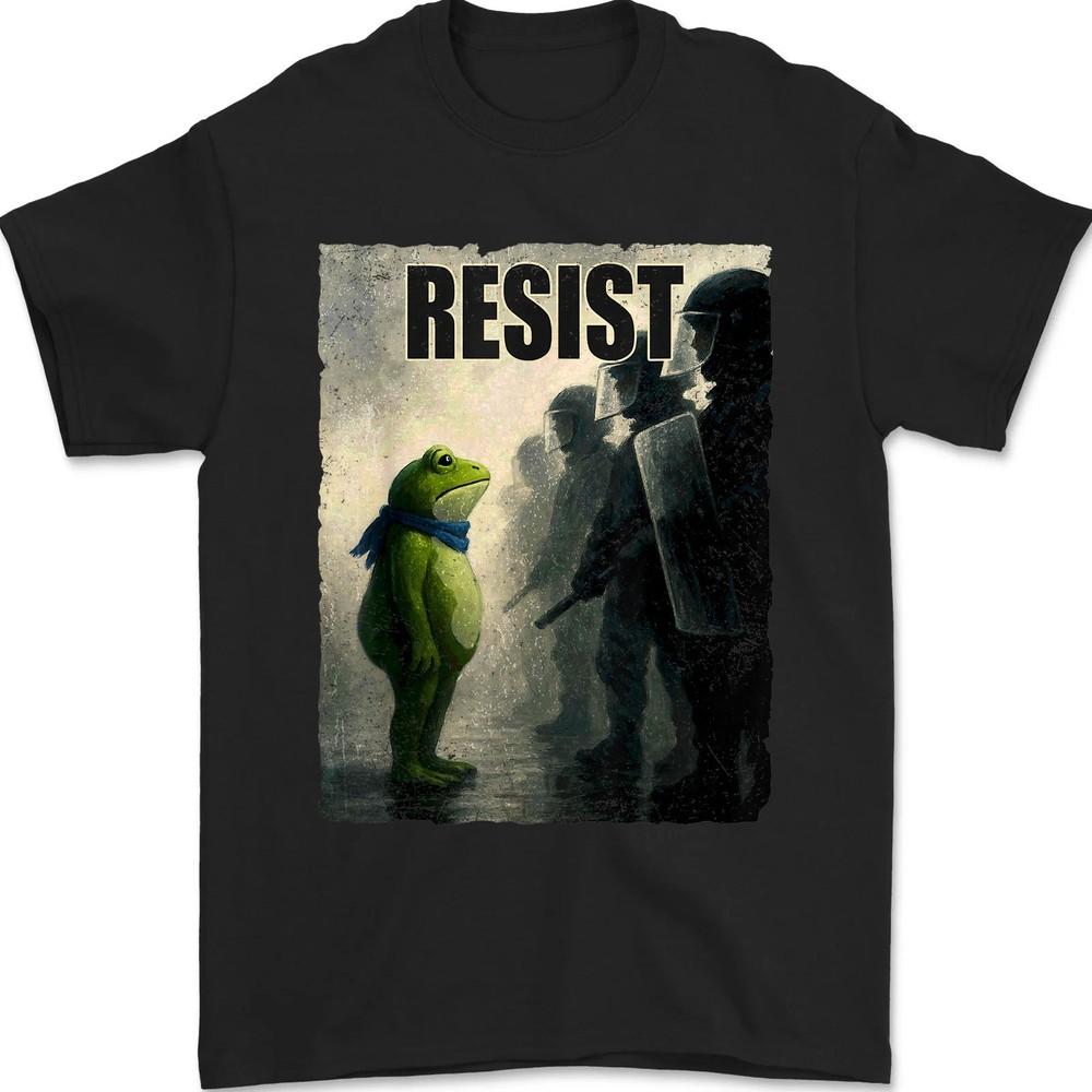 Portland Frog Protest Shirt Funny Portland Frog Protest Unisex T-Shirt