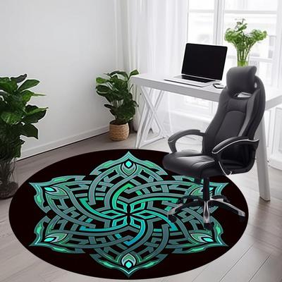 1 Stück Mandala-Muster Runder Teppich für Büro, unter Bürostühlen, Schlafzimmer, Wohnzimmer, Heimdekoration, Raumdeko, In verschiedenen Größen erhältlich
