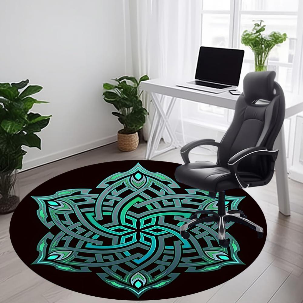 1pc Mandala Pattern Office Round Area Rug, Under Office Chairs Bedroom Living Room Home Decor, Room Deco, Available in Various Sizes