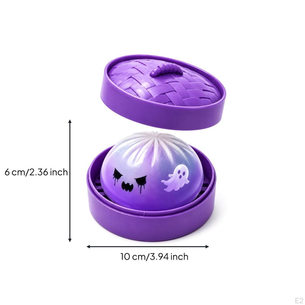 With Steamer Basket Relief Sensory Dumpling Bun for Kids, Adults, Office, Classroom,