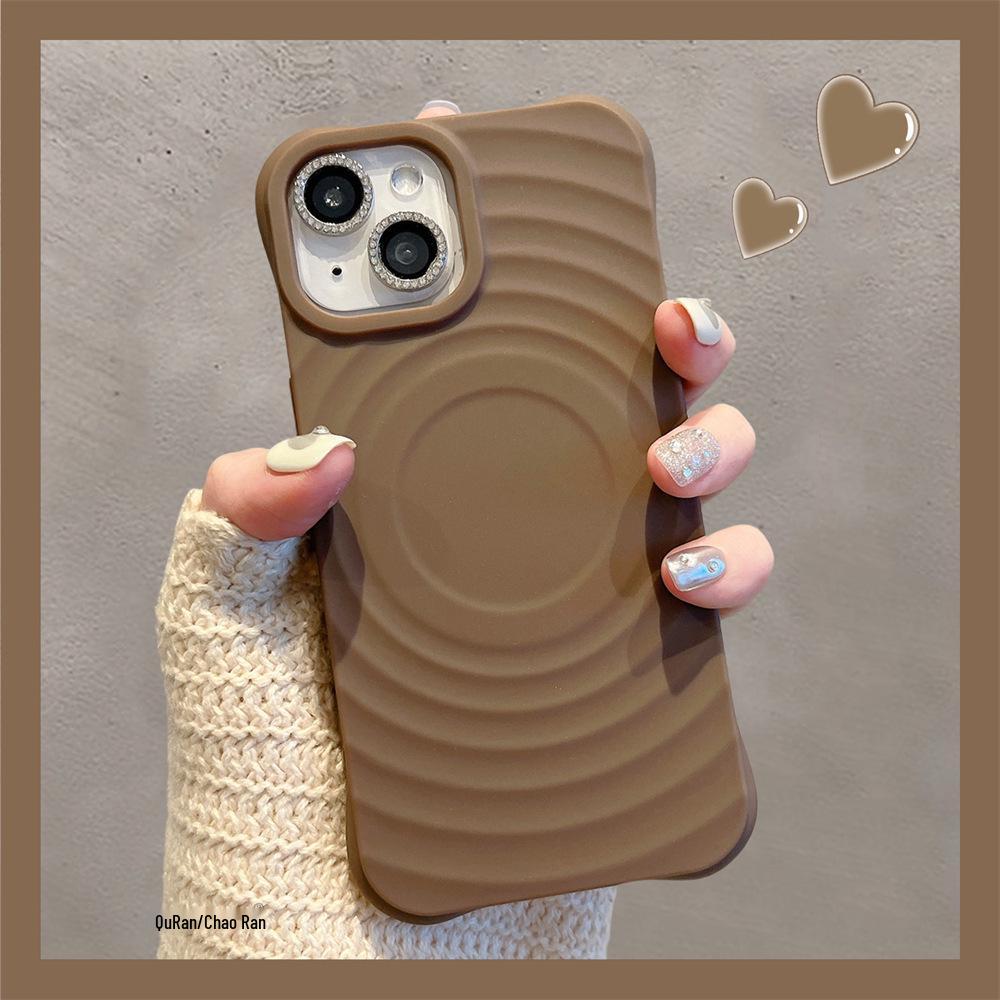 Apple 17 Pro Max Liquid Silicone Magnetic Wave Pattern iPhone 16 Protective Case