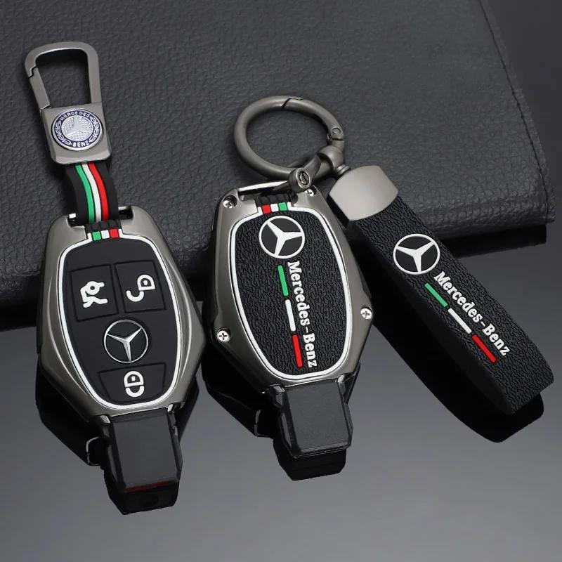 Zinc Alloy Car Key Case Cover Shell Fob Holder For Mercedes Benz A B C S Class AMG GLA CLA GLC W176 W221 W204 W205 Accessories CS1