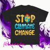 Nuovissima T-shirt Americana Active Logo stop al cambiamento climatico Divertente Taglia dalla S alla 5XL
