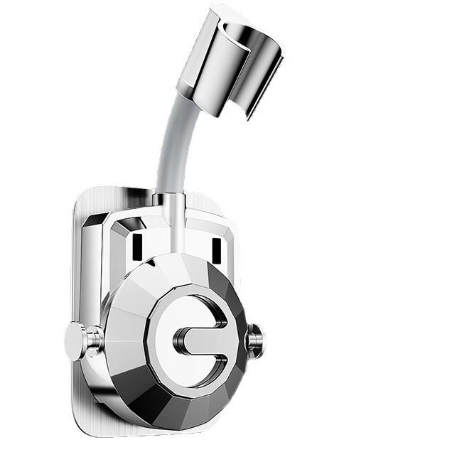 Adjustable Angle Shower Head Holder Wall Mounted No Drill Bathroom Bracket 1pc shower head holder серебряный