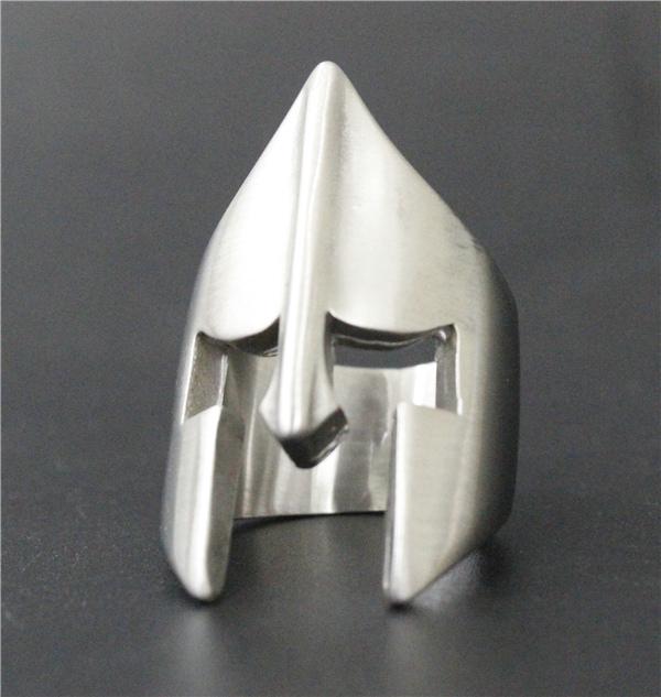 Drop Ship Size 7-16 Cool Fashion Helmet Armor Ring 316L Stainless Steel Polishing Cool Fighter Biker Ring 7