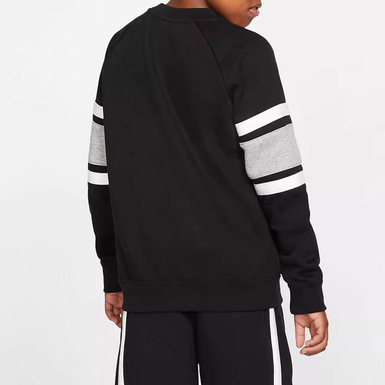 Nike Round Neck Letter Print Long Sleeve Sweatshirt Kids sweatshirt Black BV3591-010