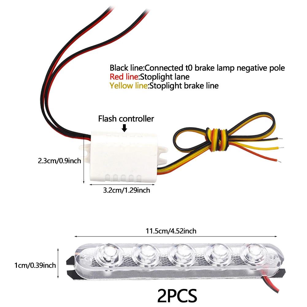 1 Pair Lights Led Strobe Lights Flasher Auto Flash Stroboscopes Strobe Light Warning Light Parking Signal Light Bulbs 7