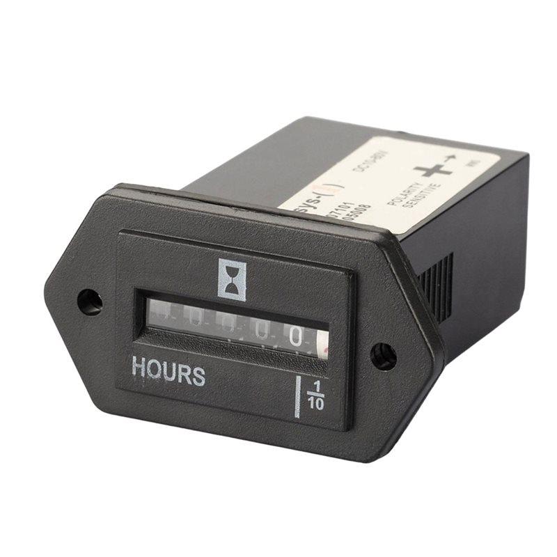 AT19-SYS-1 DC 10V-80V Hour Meter Rectangle Sealed For Engineering Vehicle Generator Meter