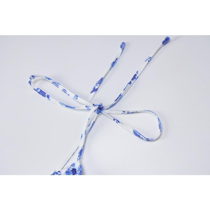 QICED Frühling Kleine Floral Neckholder Rock Kleid frauen Kleid