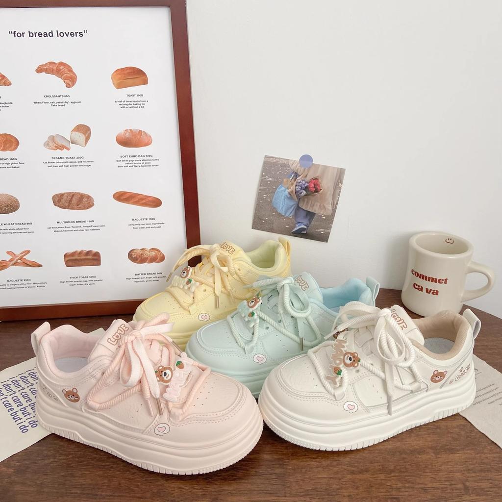 Pink platform sports board shoes women's spring 2025 new chic niche design breathable student versatile board shoes