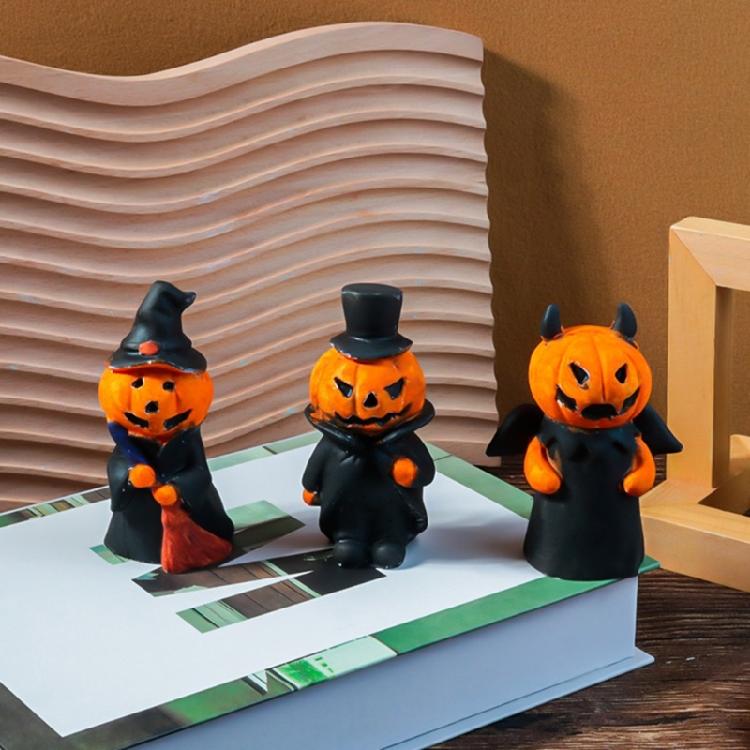 Halloween Kürbis Kerzenform Wiederverwendbare Silikonform für Heimdekoration Stilvolle Aromatherapieform Schmuckzubehör