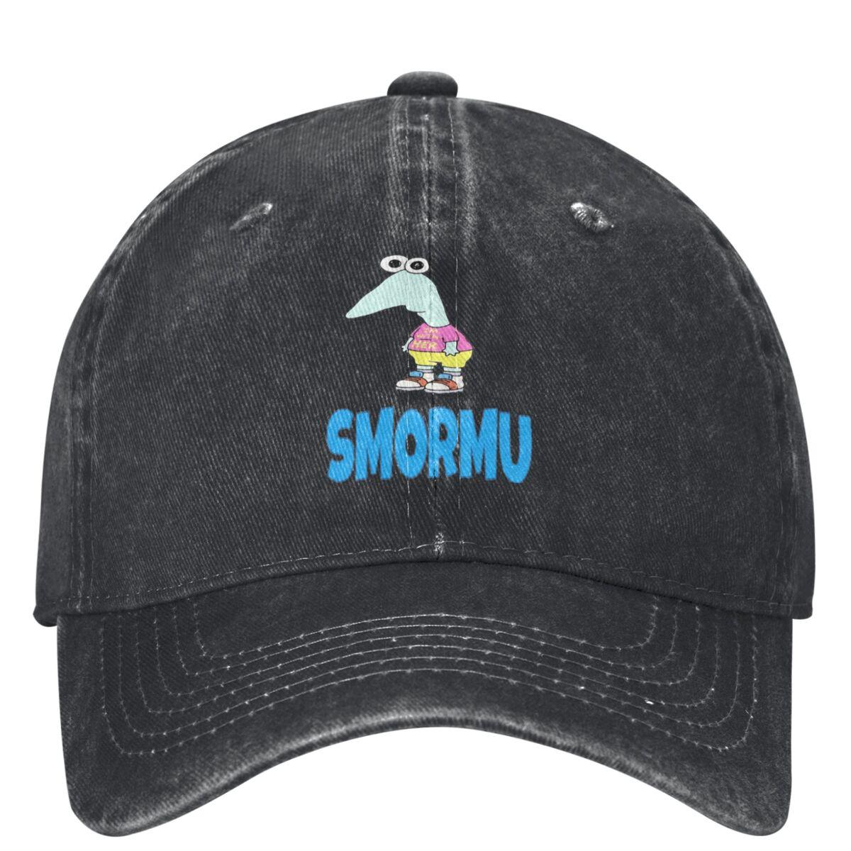 Smiling Friends Smormu Denim Baseball Cap Cartoon Outdoor Gym Trucker Dad Hat Unisex Unisex Casual Sun Protection Baseball Caps One Size