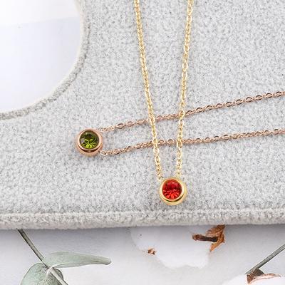 Collana versatile pendente in vermiculite multicolore, collana in acciaio inossidabile, gioielli con diamanti intarsiati, acciaio al titanio