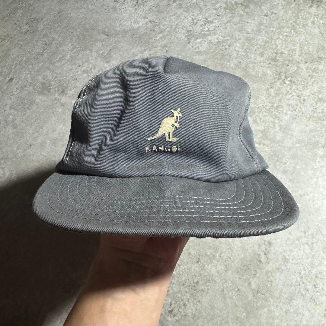 Used 80s 90s USA KANGOL Work Cap Gray