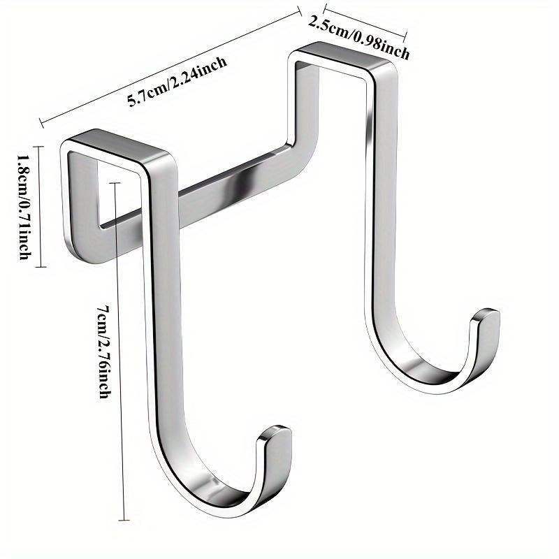 Edelstahlhaken Doppelter S-Haken Küche Badezimmer Schranktür Rückseite Typ Mantel Handtuch Aufbewahrung Aufhänger