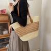 New beach seaside outdoor vacation large capacity shoulder bag woven bag wide shoulder strap