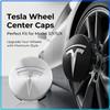 4 stuks 60 mm Auto Wielnaafdopjes Badge Accessoires Voor Tesla Model 3 Model S Model X Model Y Roadster Performance Decoratie