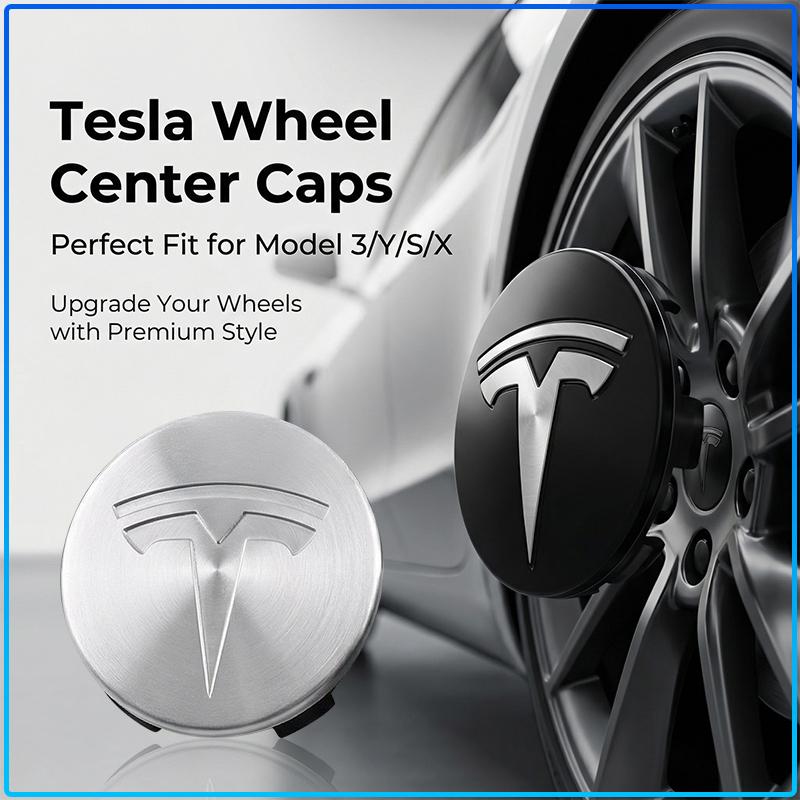 4 stuks 60 mm Auto Wielnaafdopjes Badge Accessoires Voor Tesla Model 3 Model S Model X Model Y Roadster Performance Decoratie