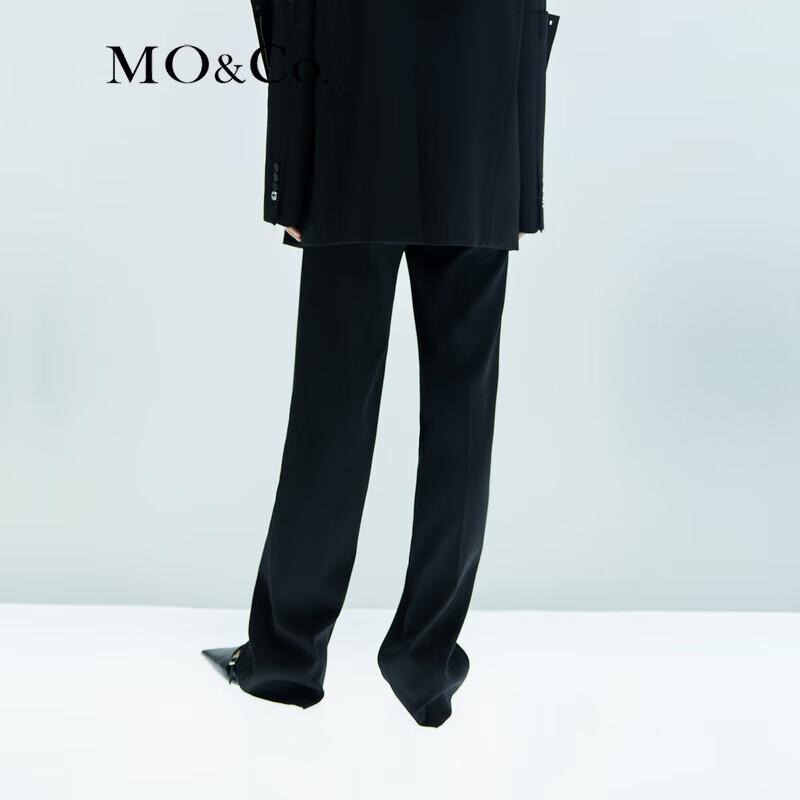 MO&Co. Deconstructed Double Waist High-Waist Worsted Trousers
