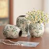 Ice Cracked Ceramic Vase Handmade Vase Bohemian Art Home Decoration Living Room Office Decoration Dried Flower Display Vase