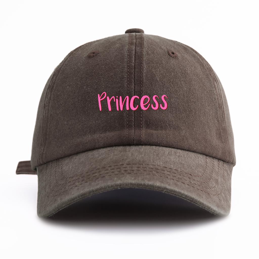 1pc Princess Print Washed Baseball Cap for Adults, Minimalist Retro Style Casual Soft Adjustable Dad Hat, Perfect As Gift