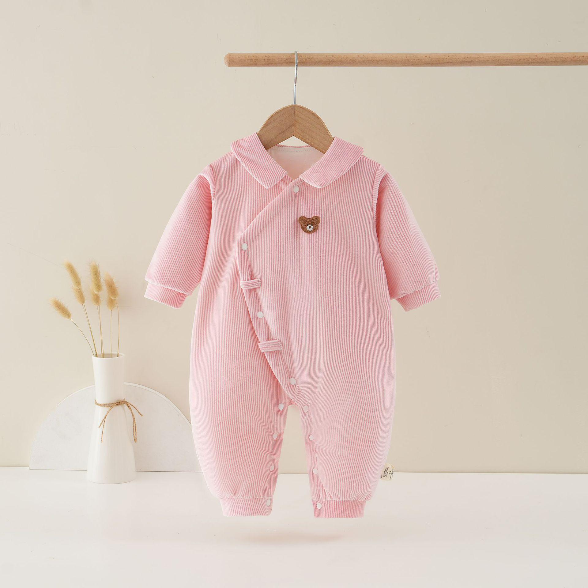 

Детский хлопковый комбинезон для ползания класса А: Стеганый ромпер 50 г для новорожденных, осенне-зимний, утолщенный 73cm