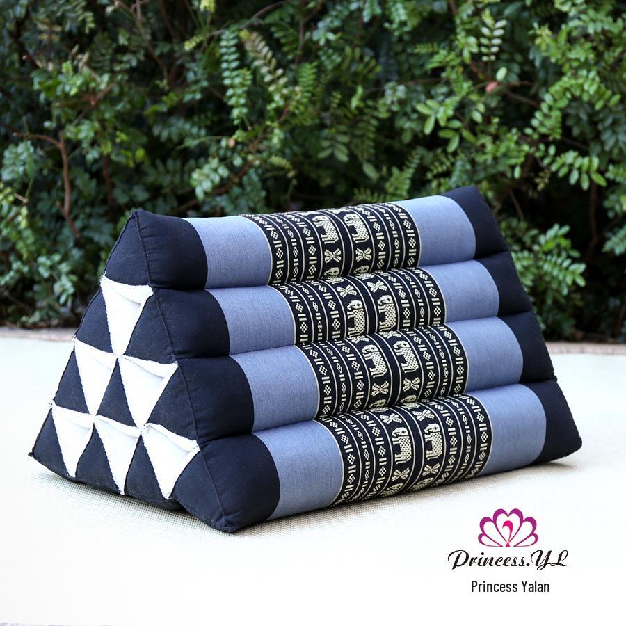 Thailand Triangle Tatami Cushion: Kapok Lumbar Pillow & Sofa Back Support.