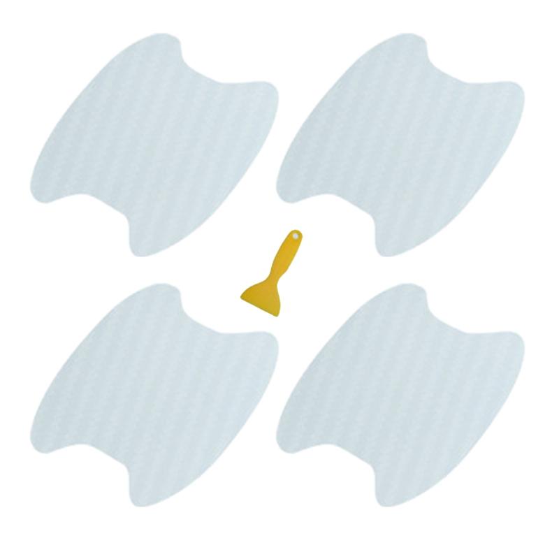 Protector de zgârieturi pentru mâner Textura 3D din fibră de carbon Vopsea pentru pahar pentru ușă de mașină pentru capac de protecție Film de protecție autocolant pentru SUV