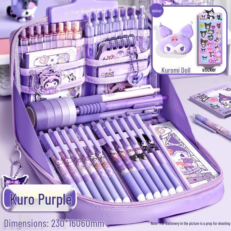 2026 Girls' Pencil Case: Stylish, High-Capacity Stationery Box Set for Primary & Junior High Students
